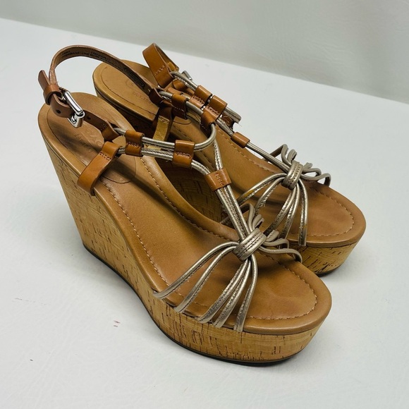 Coach womens wedges size Georgina size 7.5 - Picture 1 of 9